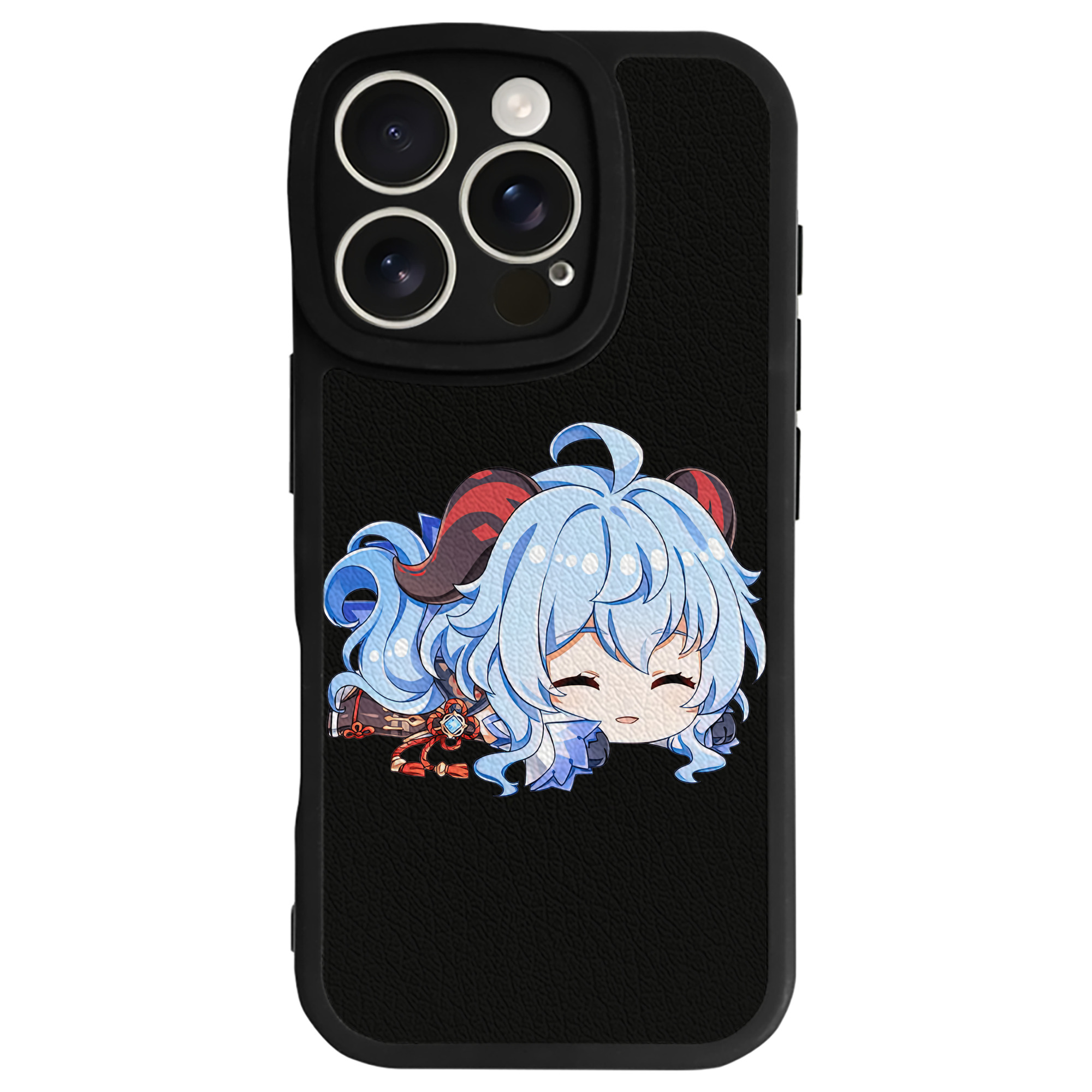 げんし神 甘雨 かんう genshin Ganyu 【iPhone 16シリーズ対応】シリコンスマホケース（レザー調） 材質：シリコン
